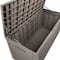 Honey Can Do 100gal Brown Wicker Resin Deck Box